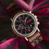 Mens Wooden Watches Rosewood Gold Personalized Engraved Watch - Gawain_14 Rosewood Gold Personalized Engraved Wooden Watch - Gawain