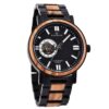 Ruban Handmade Zebrawood Black Automatic Mechanical Movement - Peak_3 Mens Wooden Watches Handmade Zebrawood Automatic Mechanical Movement Black - Peak
