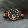 Ruban Handmade Zebrawood Black Automatic Mechanical Movement - Peak_33 Mens Wooden Watches Handmade Zebrawood Black Automatic Mechanical Movement - Peak