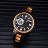 Ruban Handmade Zebrawood Black Automatic Mechanical Movement - Peak_8 Mens Wooden Mechanical Watches