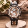 Personalized-Wood-Watch-Galahad_1600_5 Ebony Zebrawood Black Personalized Wood Watch - Galahad