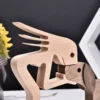 A-Woman-with-Big-Dark-Floppy-Ears-Dog-Wood-Sculpture_14 A Woman With Big Dark Floppy Ears Dog Wood Sculpture - Large