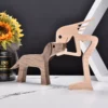 A-Woman-with-Big-Dark-Floppy-Ears-Dog-Wood-Sculpture_15 A Woman With Big Dark Floppy Ears Dog Wood Sculpture - Large