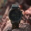 Classic Multifunction Sandalwood Wood Watch Green - Aton_13 Classic Multifunction Sandalwood Wood Watch Green - Aton
