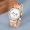 Olivewood-White-Aton_6 Classic Multifunction Olivewood Wood Watch White - Aton