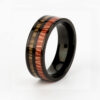 Sandalwood Rosewood Tungsten Wood Ring