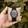 Vegvisir Viking Symbol Wood Watch Ebony Black Gold
