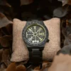 Vegvisir Viking Symbol Wood Watch Ebony Black Gold