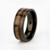 Koa Wood Inlay Black Tungsten Wood Ring