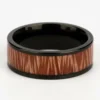 Rosewood Tungsten Wood Ring Wood Wedding Band
