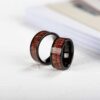 Wood Rings Mens Tungsten Wedding Bands with Koa Wood Inlay Black Tungsten Wood Ring Wood Wedding Band For Men GSP02_11 Rosewood Inlay Black Tungsten Wood Ring