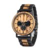 Wooden-Watches-VOYAGE-3-2 Zebrawood Wooden Watches Classic Handmade  Black - Voyage