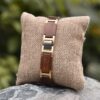 Natural Rosewood Wooden Bracelet Gold - Glenan