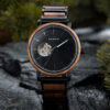 Wooden Watches For Men Classics Automatic Tigerwood Black - Avalon