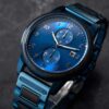 Classic Chronograph Wooden Watch Ebony Blue Limited Edition_4 Classic Chronograph Wooden Watches Ebony Blue Limited Edition