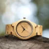Bamboo Watch Engraved With Deer