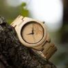 Bamboo Watch Engraved With Deer