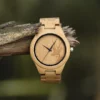 Bamboo Watch Engraved With Deer