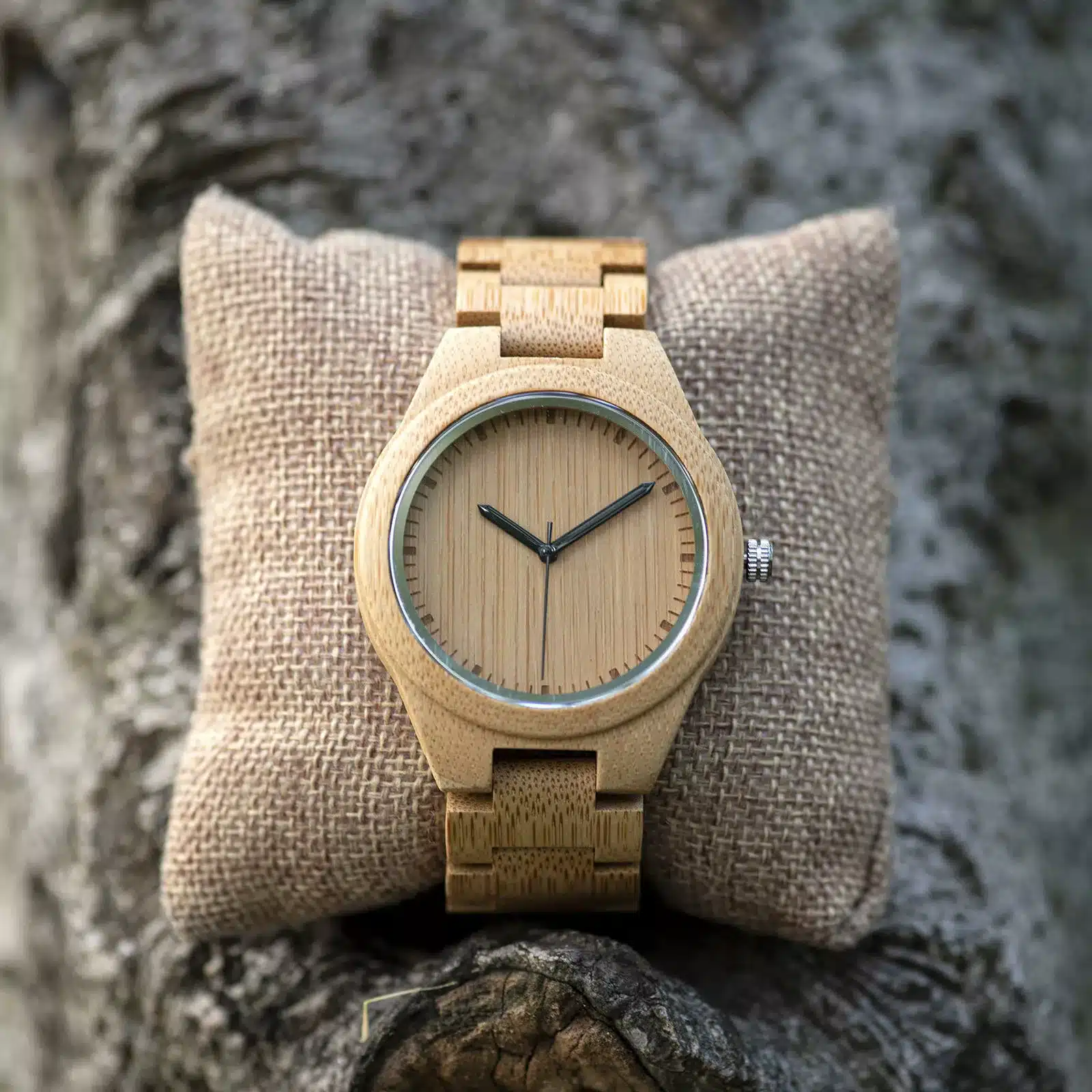 Viking Watch Women's Bamboo Watch Handmade Valknut And Bear