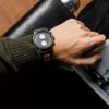 Olive Wood Chronograph Watch Handmade Black - Rise