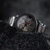Skeleton Mechanical Wooden Watch Ebony Black - Hero