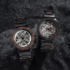 Skeleton Mechanical Wooden Watch Ebony Black - Hero