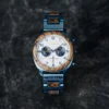 Wooden Watch Handcrafted White Dial Chronograph Calendar in Natural Zebrawood - Artisan 44MM_7 Wooden Watch Handcrafted White Dial Chronograph Calendar In Natural Zebrawood - Artisan 44Mm