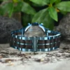 Best-Wooden-Watches-Handmade-Ebony-Wood-Chronograph-Blue-44MM_5 Best Wooden Watches Handmade Ebony Wood Mens Chronograph Watch Blue 44Mm
