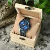 Best-Wooden-Watches-Handmade-Ebony-Wood-Chronograph-Blue-44MM_9 Best Wooden Watches Handmade Ebony Wood Mens Chronograph Watch Blue 44Mm