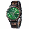 Wood-Watches-1000_1 Wood Watches Classic Handmade Mens Wooden Watches Walnut Wood Chronograph Green 44Mm