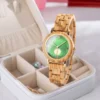 Napali Olive Wood Watch Quartz Green 34Mm