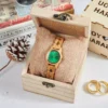Celestial Silhouettes - Emerald Dawn (6) Emerald Dawn - Celestial Silhouettes Collection Olive Wood Watch 28Mm