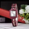 Purpleheart Purity – Burgundy Elegance Purple Heart Wood Watch 25Mm