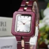 Purpleheart Purity – Burgundy Elegance Purple Heart Wood Watch 25Mm