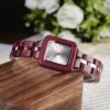 Purpleheart Purity – Burgundy Elegance Purple Heart Wood Watch 25Mm