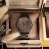 Classic Handmade Minimalist Wooden Watch Walnut Gunmetal_5 Classic Handmade Minimalist Wooden Watch Walnut Gunmetal