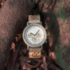 Wooden Watch For Men Olive Wood Stainless Steel Chronograph